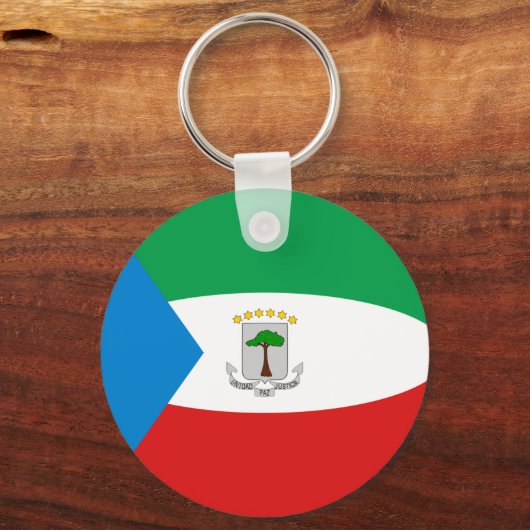 Equatoriaal-Guinea Vlag Sleutelhanger (Voorkant)