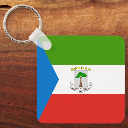 Equatoriaal-Guinea Vlag Sleutelhanger (Voorkant)