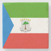 Equatoriaal-Guinea Vlag Stenen Onderzetter (Voorkant)