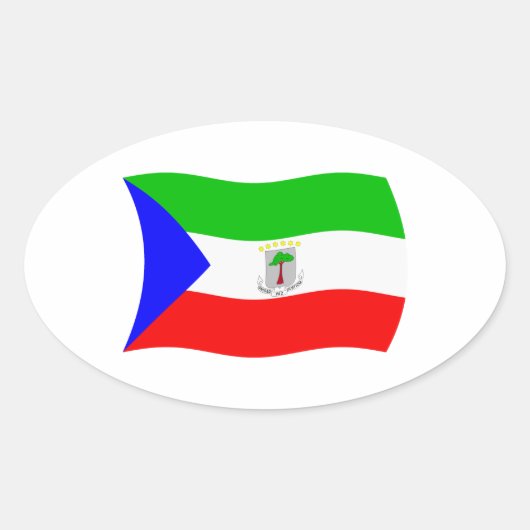 Equatoriaal-Guinea Vlag Sticker (Voorkant)