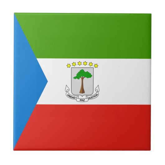 Equatoriaal-Guinea Vlag Tegeltje (Voorkant)