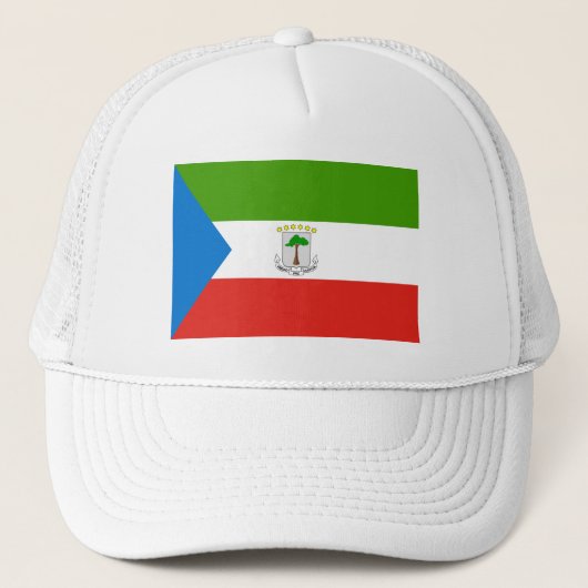 Equatoriaal-Guinea Vlag Trucker Pet (Voorkant)