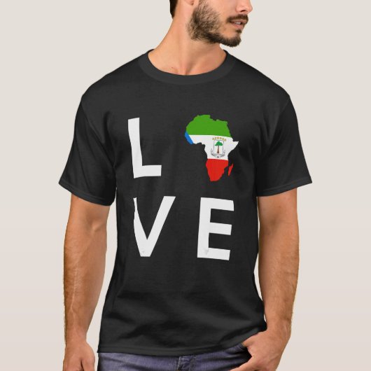 Equatoriaal-Guinea Vlag van Afrika Equatoriaal-Gui T-shirt (Voorkant)