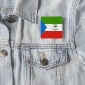 Equatoriaal-Guinea Vlag Vierkante Button 5,1 Cm (In situ)