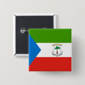 Equatoriaal-Guinea Vlag Vierkante Button 5,1 Cm (Voorkant /achterkant)