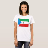 Equatoriaal-Guinea Vlag x Map T-Shirt (Voorkant volledig)
