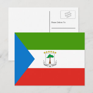 Equatoriaal-Guinese vlag, vlag van Equatoriaal-Gui Briefkaart