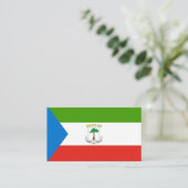 Equatoriaal-Guinese vlag, vlag van Equatoriaal-Gui Visitekaartje (Staand voorkant)