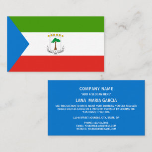 Equatoriaal-Guinese vlag, vlag van Equatoriaal-Gui Visitekaartje