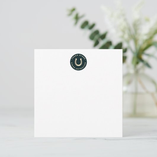 Equesteriaans Hoefijzer Hartelijk dank Kaart (Staand voorkant)