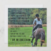 EQUESTRIAN 5.25 x 5.25 card Kaart (Voorkant / Achterkant)