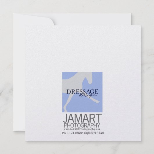 EQUESTRIAN 5.25 x 5.25 card Kaart (Achterkant)