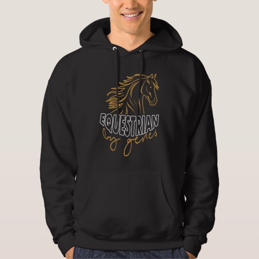 Equestrian Big Genes Motivational Equestrianism Sa Hoodie (Voorkant)