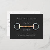 Equestrian Business met Eggbutt Trensbeet Folie Uitnodiging Briefkaart (Voorkant / Achterkant)