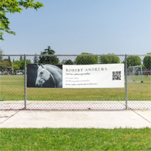 Equestrian Business QR Code Huisdier Fotografie Spandoek