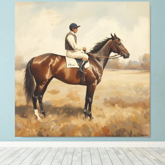 Equestrian canvas afdruk (Insitu (Houten vloer))
