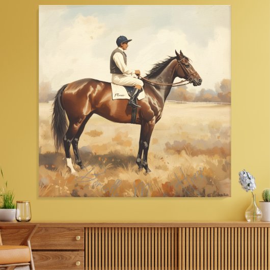 Equestrian canvas afdruk (Insitu (Woonkamer))
