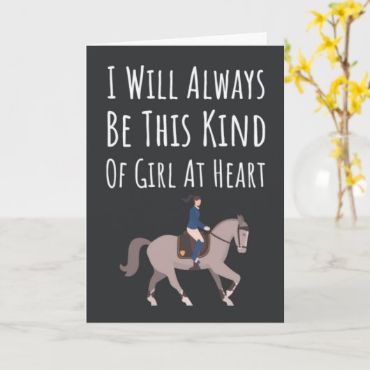 Equestrian Cards For Girl Horse Lover Her Daughter Kaart (Gele Bloem)