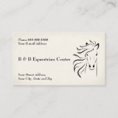 Equestrian Center Business Card Visitekaartje (Voorkant)