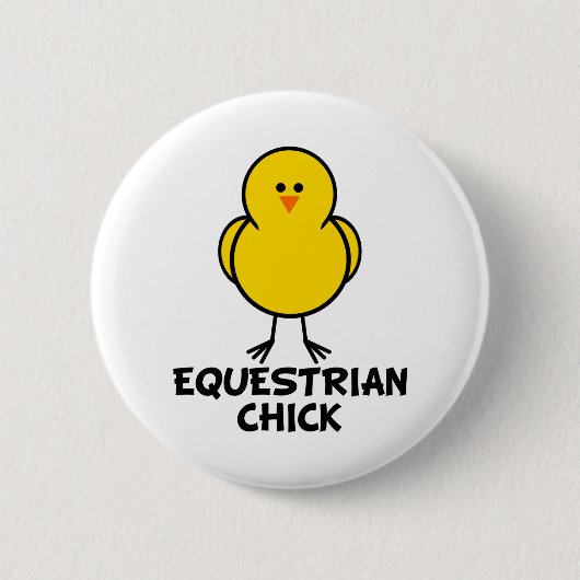 Equestrian Chick Ronde Button 5,7 Cm (Voorkant)