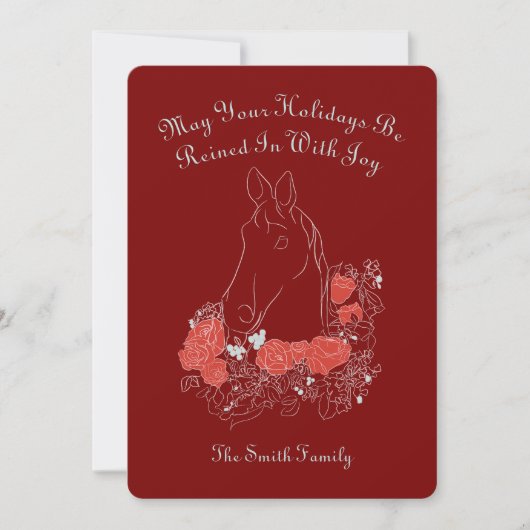 Equestrian Christmas Card Kaart (Voorkant)