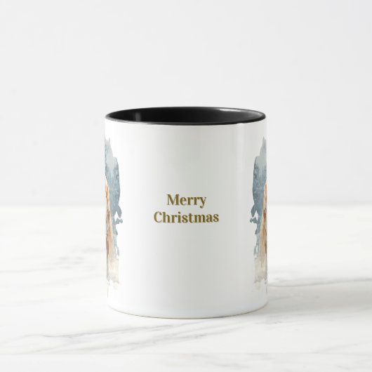 Equestrian Christmas Coffee Mug Mok (Midden)