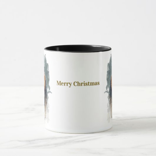 Equestrian Christmas Coffee Mug Mok (Midden)