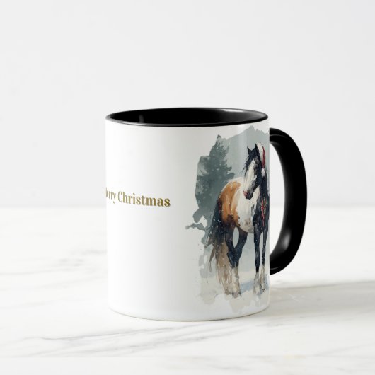 Equestrian Christmas Coffee Mug Mok (Voorkant rechts)