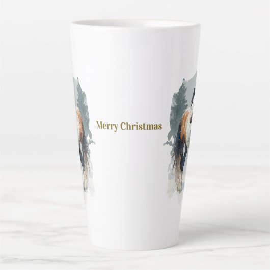 Equestrian Christmas Latte Mug Mok (Voorkant)