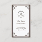 Equestrian Classy Art Deco Visitekaartje (Voorkant)