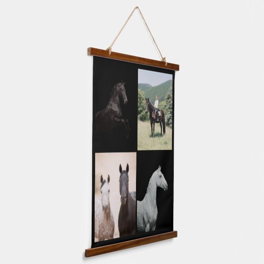 Equestrian Custom Horse Photography Equine Art Hangend Wandkleed (Gebogen)