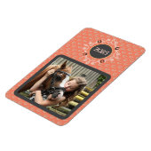 Equestrian Custom Text Lucky Hoefijzer Foto Magneet (Linkerzijde)