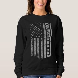 Equestrian Dad America Us Flag Patriot Trui