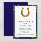Equestrian Derby Party Modern Race Horse Invite Kaart (Voorkant / Achterkant)