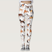 Equestrian Elegance All-Over Print Leggings