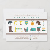 Equestrian Elements Derby Party Invitation Kaart (Voorkant)
