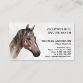 Equestrian Equine Personalised Waterverf Horse Visitekaartje (Voorkant)