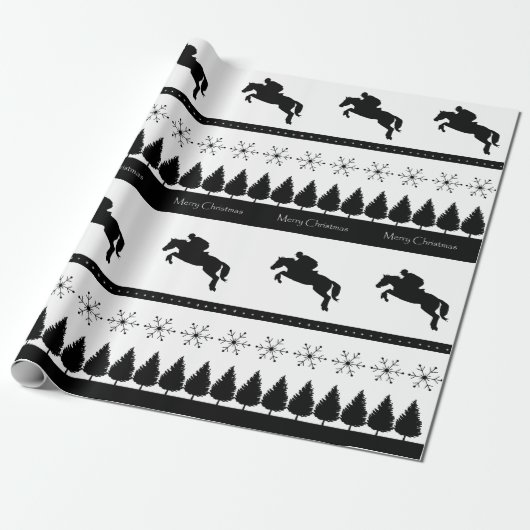 Equestrian Eventer Cadeaupapier (Uitgerold)
