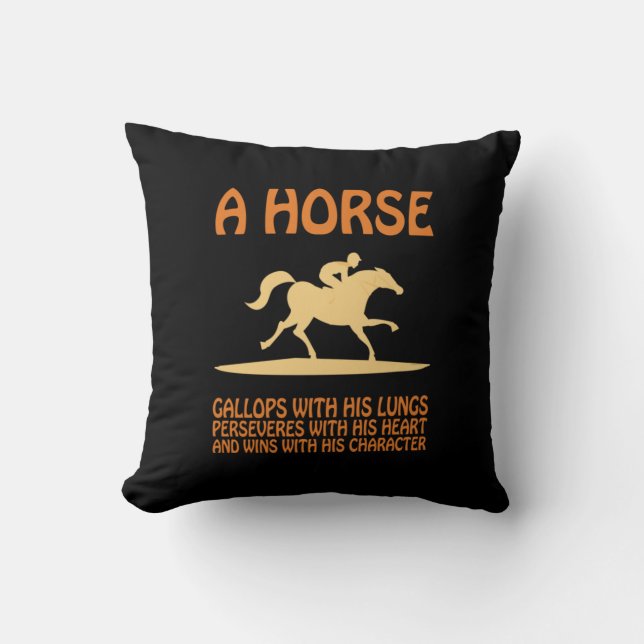Equestrian Gift | A Horse Gallops Kussen (Voorkant)