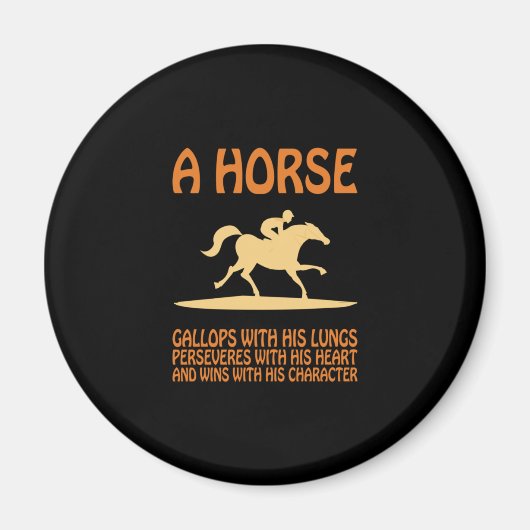 Equestrian Gift | A Horse Gallops Magneet (Voorkant)