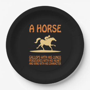 Equestrian Gift A Horse Gallops Papieren Bordje