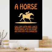 Equestrian Gift | A Horse Gallops Poster (Keuken)