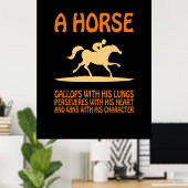 Equestrian Gift | A Horse Gallops Poster (Thuiskantoor)