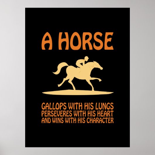 Equestrian Gift | A Horse Gallops Poster (Voorkant)