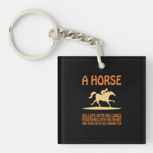 Equestrian Gift A Horse Gallops Sleutelhanger