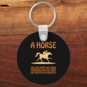 Equestrian Gift | A Horse Gallops Sleutelhanger (Voorkant)
