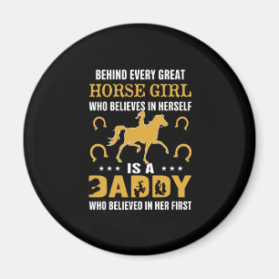 Equestrian Gift Achter elk groot paardenmeisje Magneet