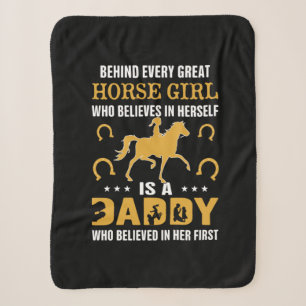 Equestrian Gift Achter elk groot paardenmeisje Sherpa Deken