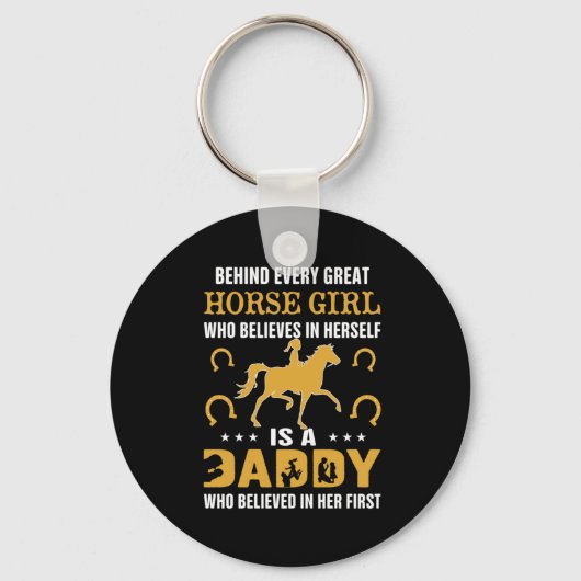 Equestrian Gift | Achter elk groot paardenmeisje Sleutelhanger (Voorkant)