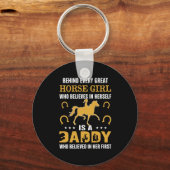 Equestrian Gift | Achter elk groot paardenmeisje Sleutelhanger (Voorkant)